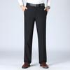 Spring Men's New Pants Fashion Mid-waist Casual Middle-aged Fashion Solid Color Straight Leg Men's Pants Casual Pants