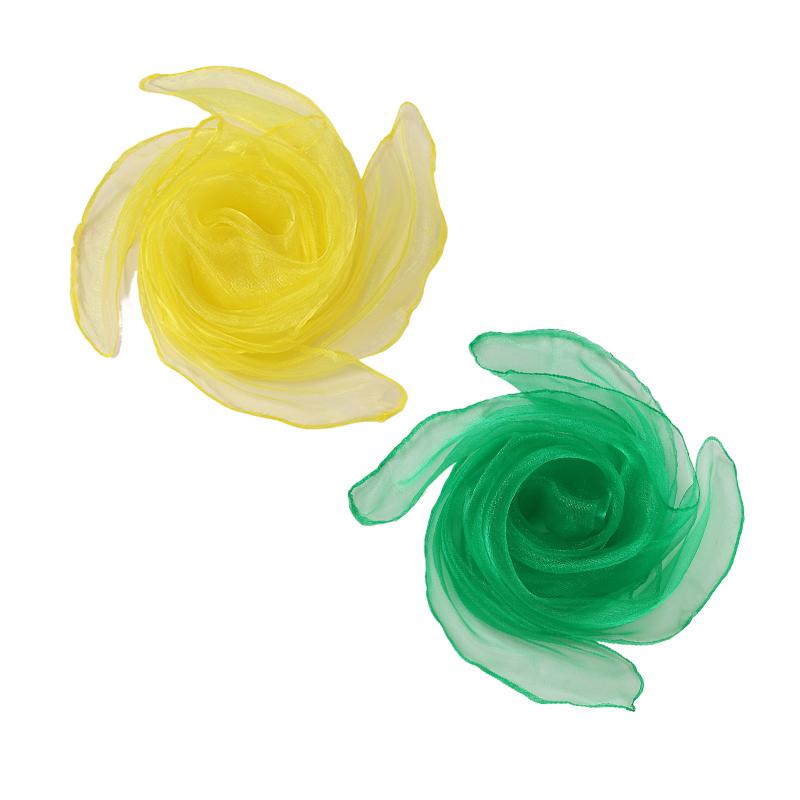 6 Solid Colors Thin Chiffon Nylon Silk Scarf Magic Show Performance Dance Candy Square Scarf Transparent Neckerchief Shawl
