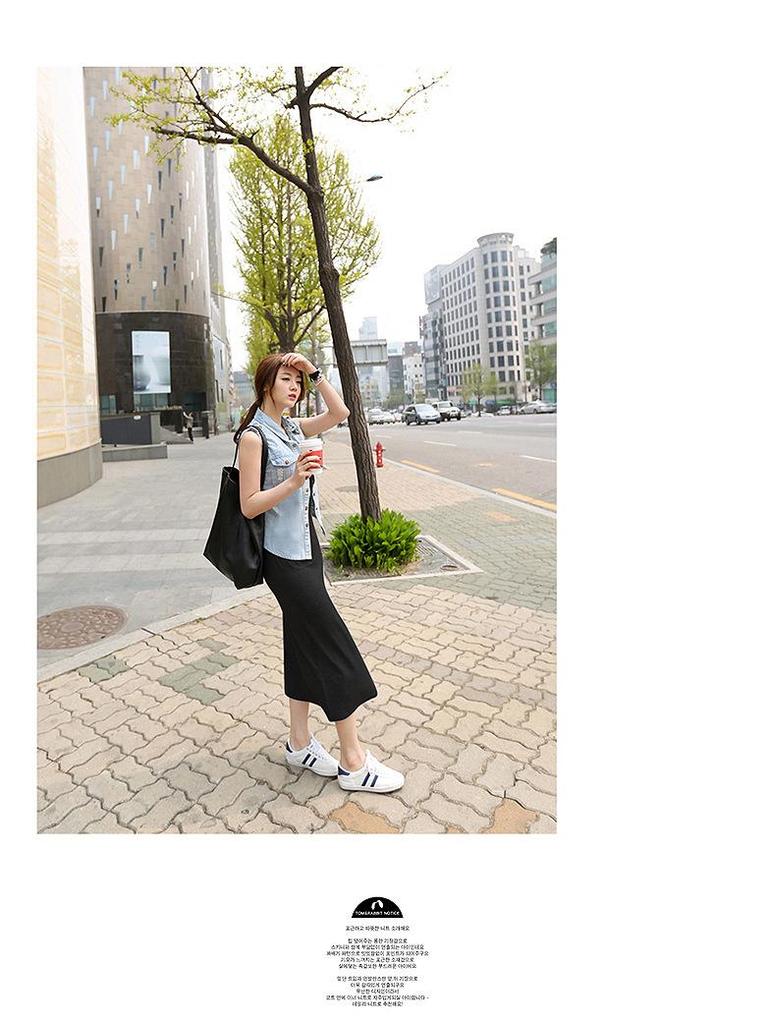 2025 Korean Style A-Line Sleeveless Summer Dress - Spaghetti Strap Mid-Length Women's Clothing