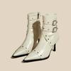 High-heeled Women Boots Pointed Toe Long Boots for Women Sexy Punk Gothic Boots Paris  European and American Female Party Boots