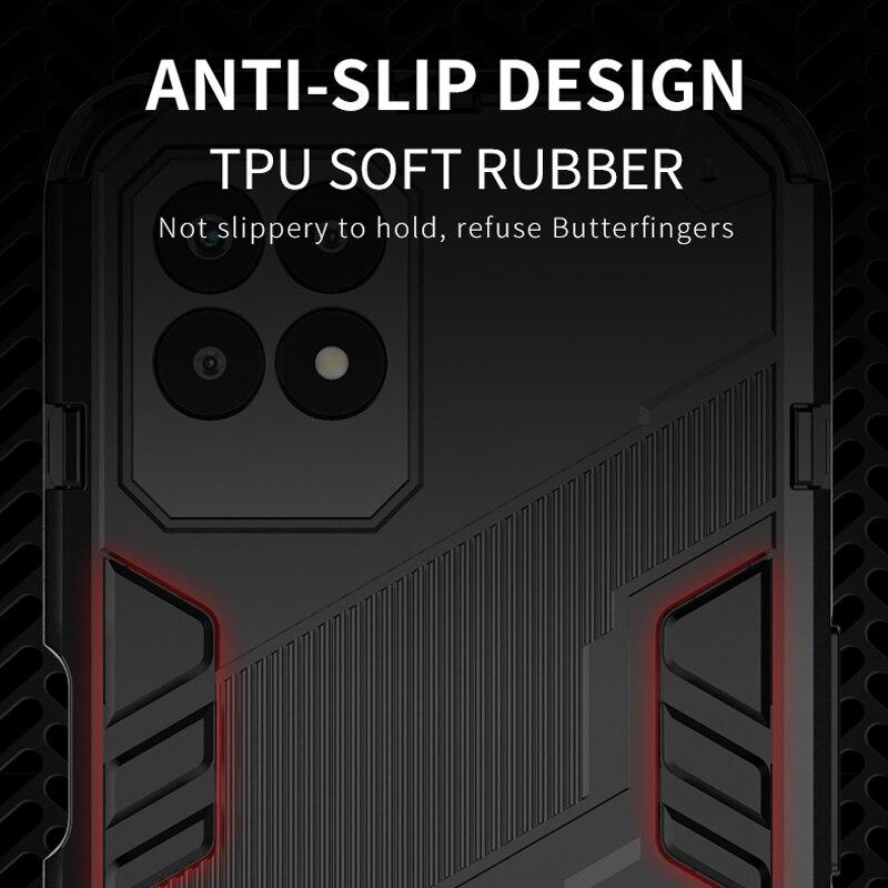 Armor Magnetic Stand Holder Phone Case for OPPO Realme 8i 8S Pro C21Y C25Y 5G Hard PC Shockproof Protection Holder Back Cover for Realme Narzo 50A 50i