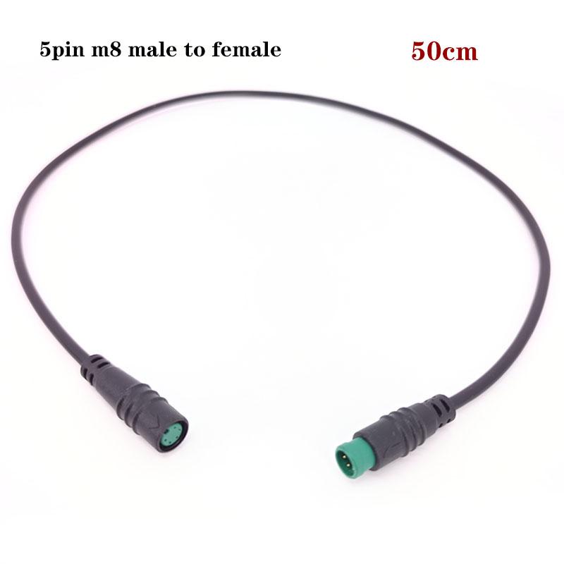 30 см M8 2 3 5-контактный датчик скорости электровелосипеда, мужской-женский M/F, удлинительный кабель для электровелосипеда, водонепроницаемый штекер провода