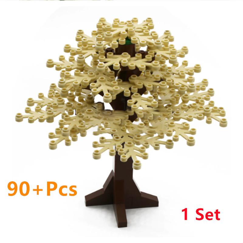 Buildings Blocks Tree Flower Sets City Plant Garden Bonsai Forest Natural City Street View Park Jungle MOC Model Toys For Kids