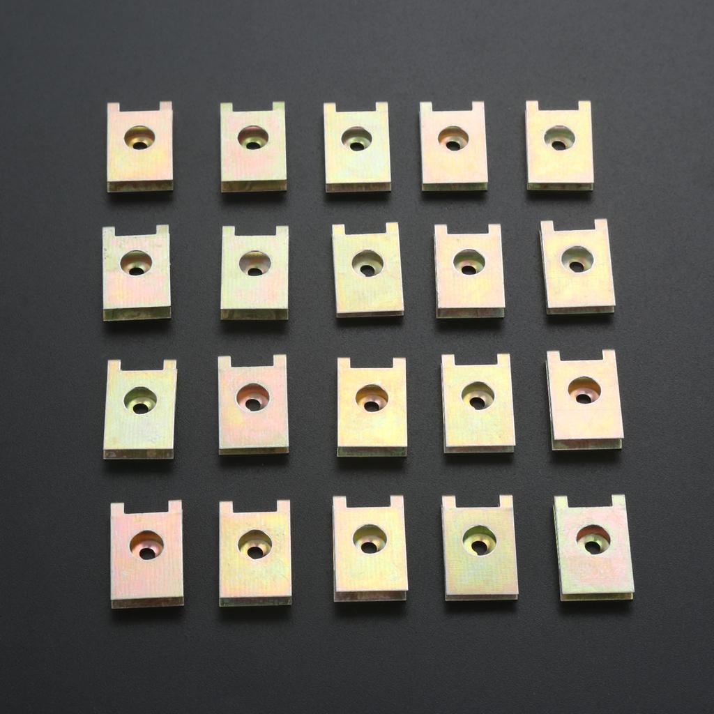 20 шт. бронзового тона, пружинная металлическая дверная панель автомобиля, шпиль, винт U-образного типа, зажимы