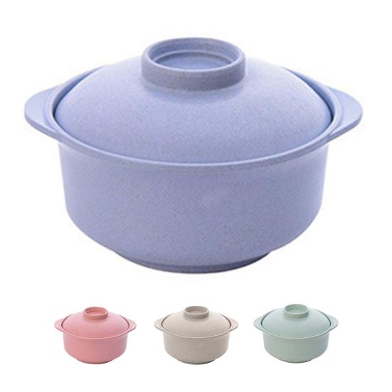 Безопасная миска для лапши быстрого приготовления. Термостойкая, легко очищаемая, небьющаяся, легкая миска с ручкой.