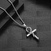 Ancient Egyptian Anka Pendant Retro Serpentine Cross Trendy Men and Women Versatile Personalized Necklace Accessories