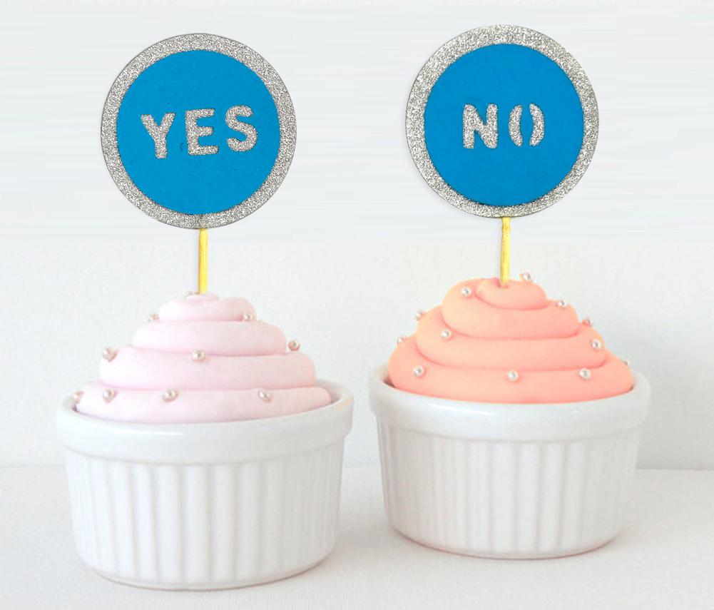 Дарлинг Сувенир| Да или нет топперы для кексов | Украшения для праздничных десертов - упаковка
