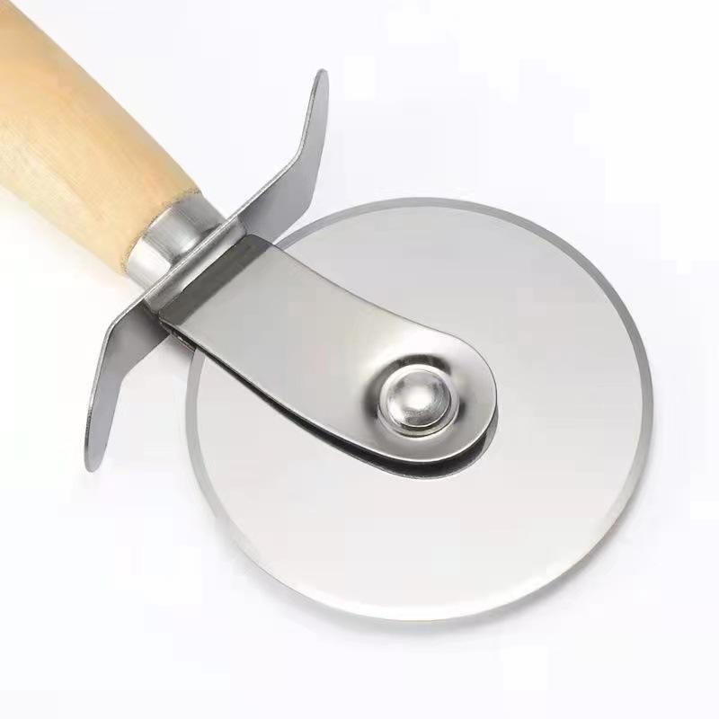 Нож для пиццы из нержавеющей сталиОдноколесный роликовый нож Инструмент для выпечки Нож для пиццы