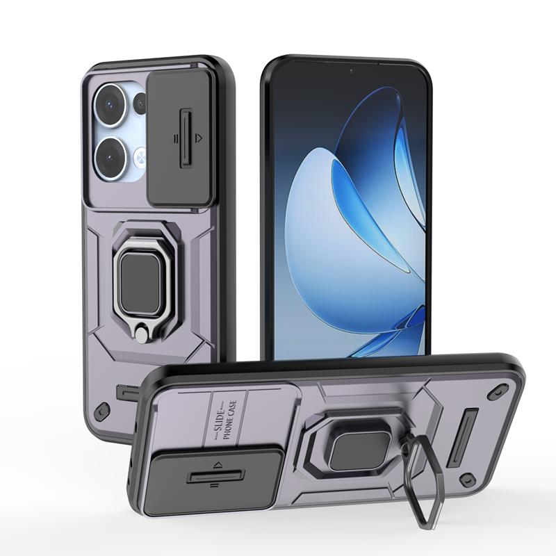 Для OPPO Reno 13 5G Чехол Магнитный Держатель Кольцо Противоударный Бронированный Чехол Для OPPO Reno13 Reno 13 Защита Объектива Funda