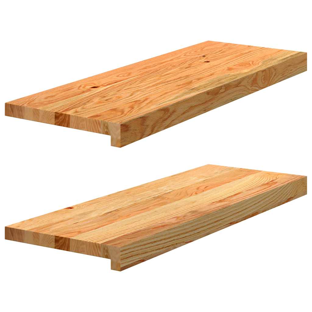 Vidaxl Stopnie Schodowe, 2 Szt. Brązowe 70X25X2Cm Lite Drewno Dębowe