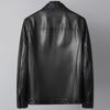 Lapel Leather Jacket Men's Goatskin Men's Coat Popular Single Leather Jacket High Sense