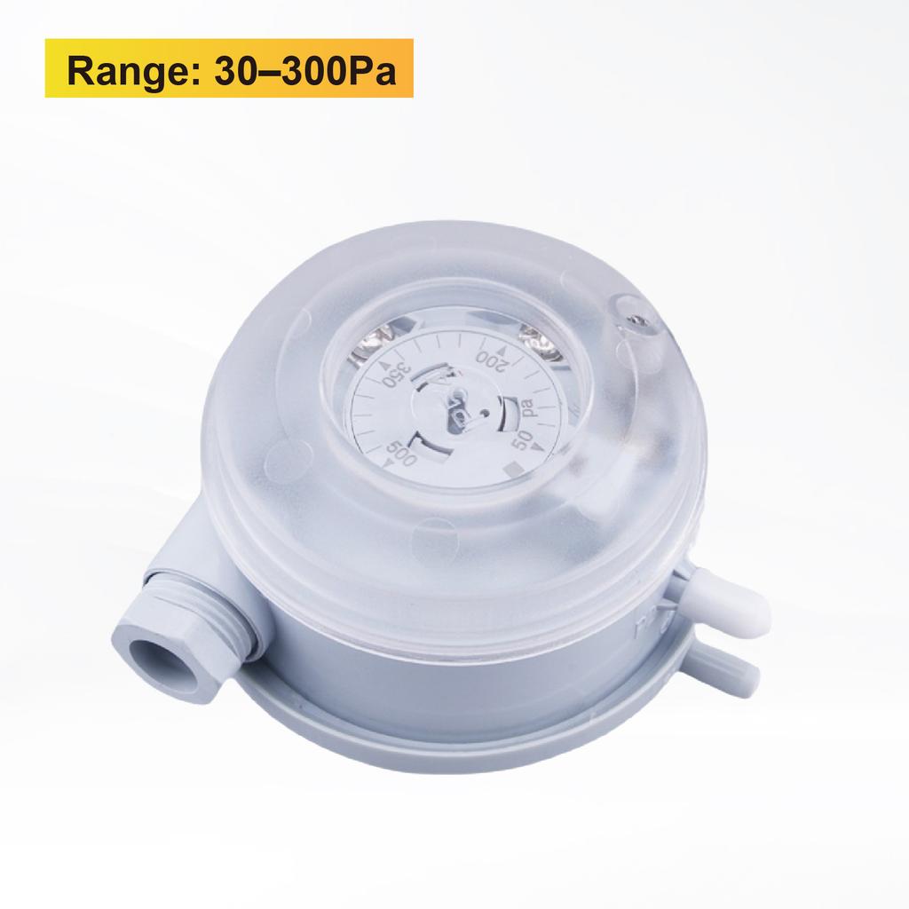 20-1000Pa Micro Differential Pressure Gauge 604 Air Differential Pressure Switch HVAC Ventilation Air Duct SPDT Sensor