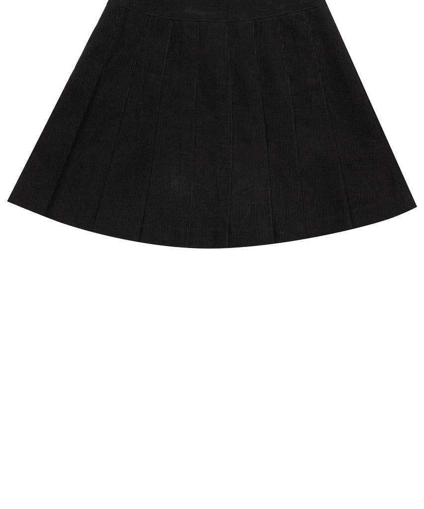 Love Is True Ow Corduroy Setup Skirt(Black)