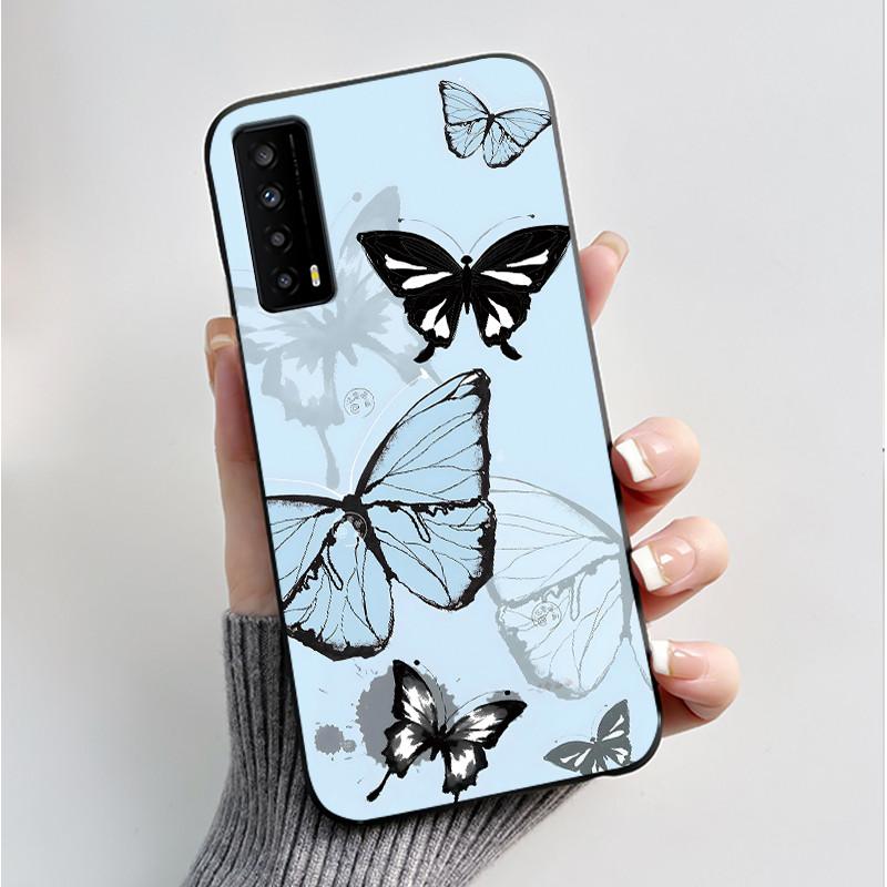 Case for TCL Stylus 5G T779W 6.81" Black Luxury Fashion Butterfly Flower Pattern Soft Silicone Cover for TCL Stylus Phone Cases