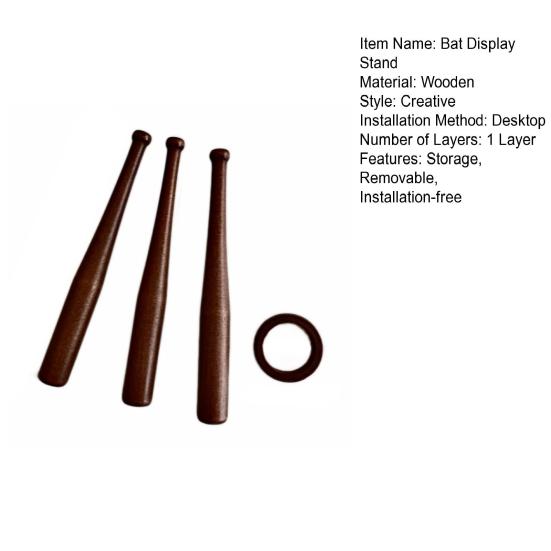 Деревянная подставка для бейсбольной биты Мини-держатель для демонстрации мячей и памятных вещей Кронштейн-подставка для мячей для гольфа и тенниса Круглая резная стойка для дома и рабочего стола