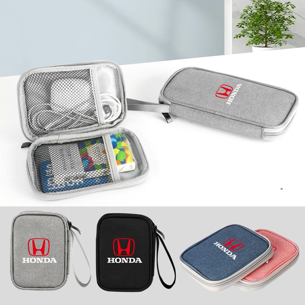 kybn5 Portable Car Storage Bag For Car Keys Car driver's License For Honda Civic Accord Fit Jazz CRV BRV HRV Insight Pilot Passport TY