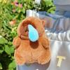 Capybara Plush Keychain Cute Bag Pendant Creative Fluffy Animals Keyring Kawaii Stuffed Doll Keychains Birthday Gift