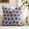 Strawberry Pattern Cushion Cover Natural Linen Pillow Cover DoubleSided Print Cushion Cover for Sofa Home Decor