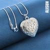 925 Sterling Silver Heart-shaped Pendant Necklace Fashionable Wedding Jewelry