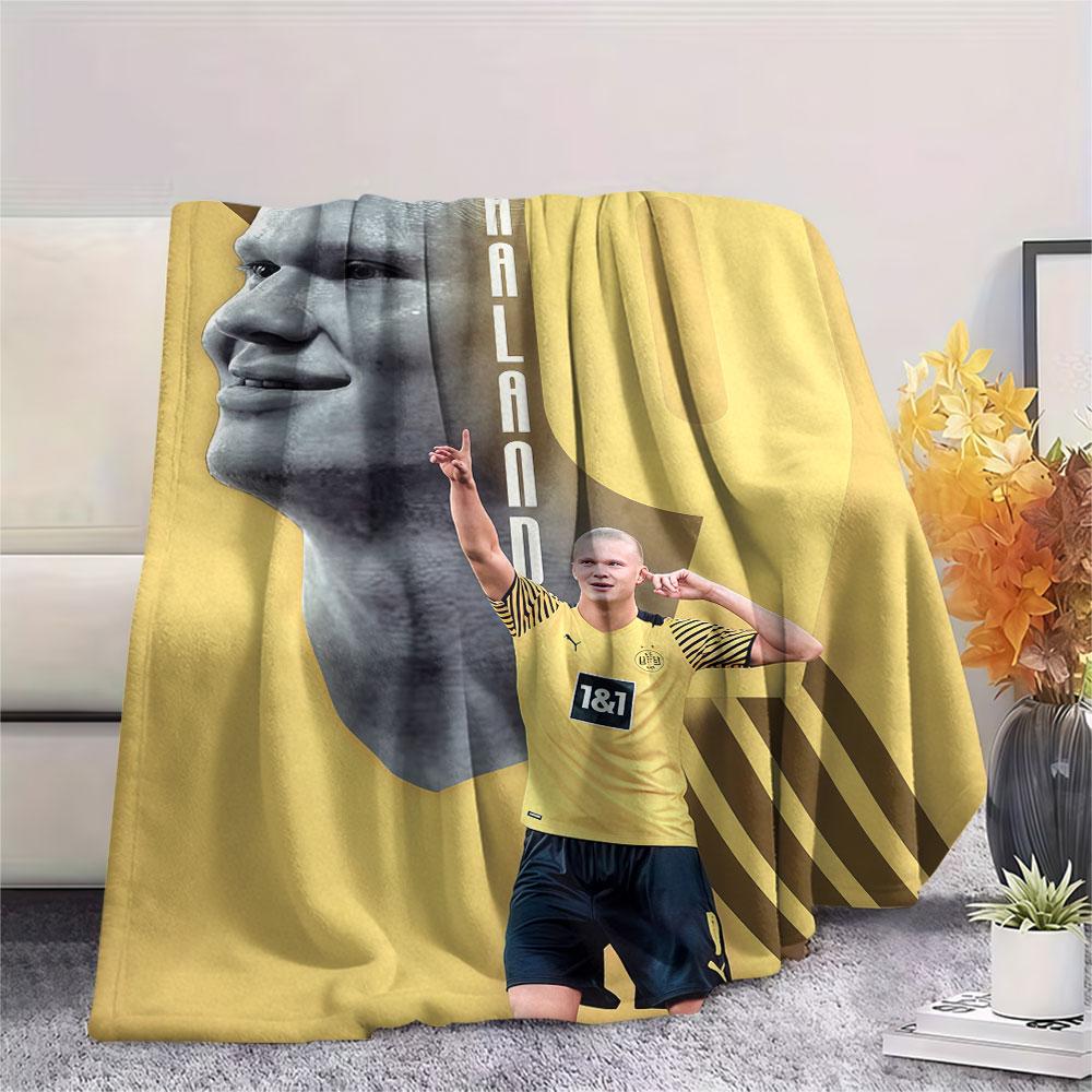 Haaland poster FlAannel Blanket, High quality Comfortable for All Seasons, Home Decor, Warmth and Comfort