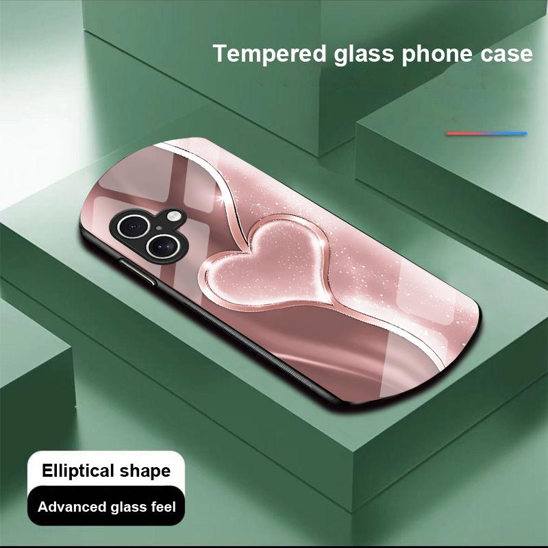 Постепенная Любовь Большой Для Apple IPhone 16 11 13 15 14 Pro Max 12 Mini 7 8 Plus XR X XS SE Чехол для телефона из закаленного стекла эллиптической формы