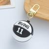 Keychain Pendant 3D Basketball Pendant Stainless Novelty Silicone Color Matching Schoolbag Shoulder Bag Decoration Pendant Keyring