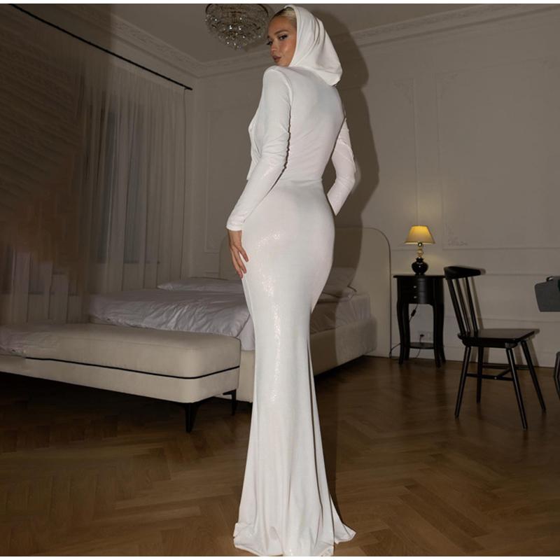 Белое атласное вечернее платье, формальное, длиной до пола, с V-образным вырезом, скользящим шлейфом, складками, длинными рукавами, складками, платья для особых случаев