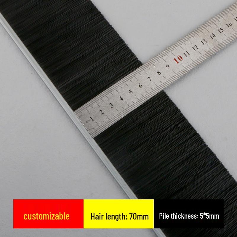 Коричневая специальная щетка с нейлоновой щетиной для пылезащитного уплотнения и вращающихся дверей