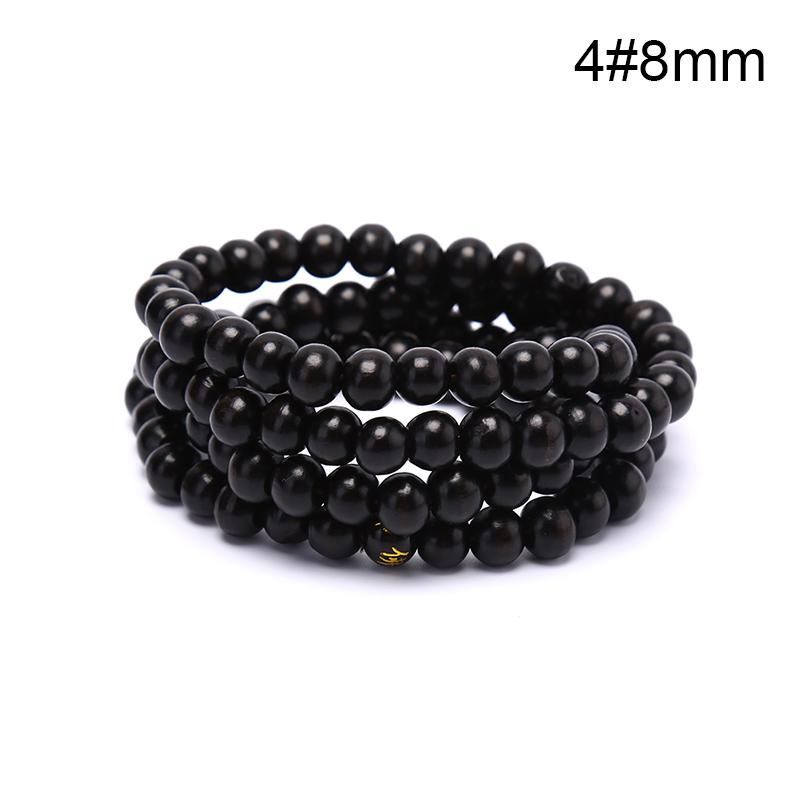 6/8 мм натуральный сандаловое дерево буддийский Будда медитация бусины браслет для женщин и мужчин
