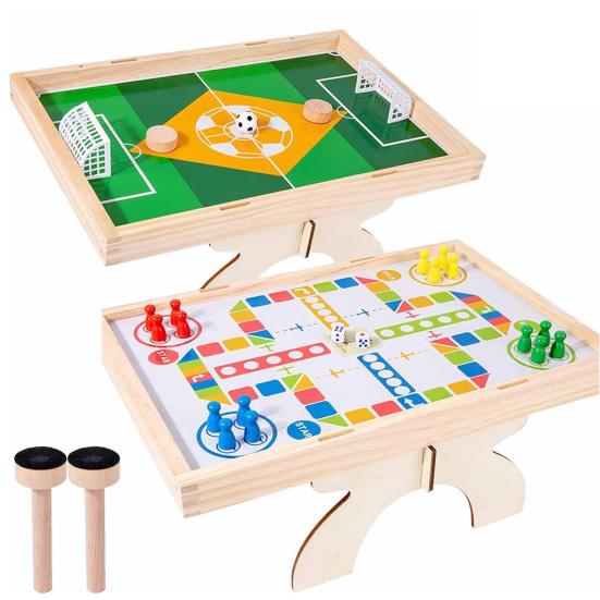 Футбол Летающие шахматы Настольная игра 2-в-1 Двусторонняя детская настольная футбольная игрушка для малышей