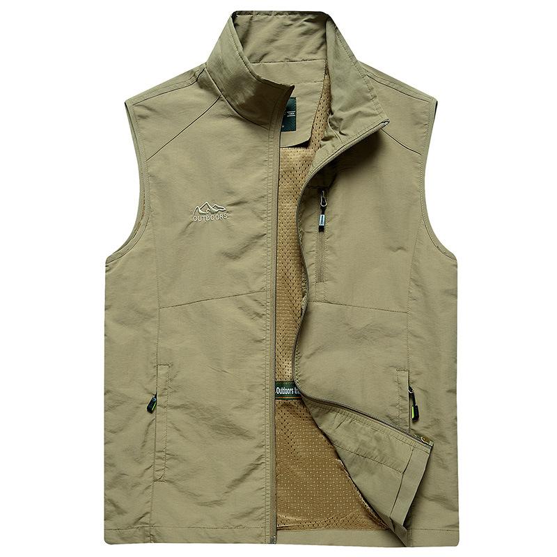 Men's Vest Spring and Autumn Thin Casual Breathable Vest Men's Youth Middle-aged and Elderly Quick-drying Vest Summer Vest