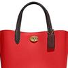 Новая сумка-тоут COACH Willow из спилковой кожи, сумка для покупок, сумка через плечо, сумка кроссбоди, женская сумка среднего размера красного цвета C8561-B4PJ6