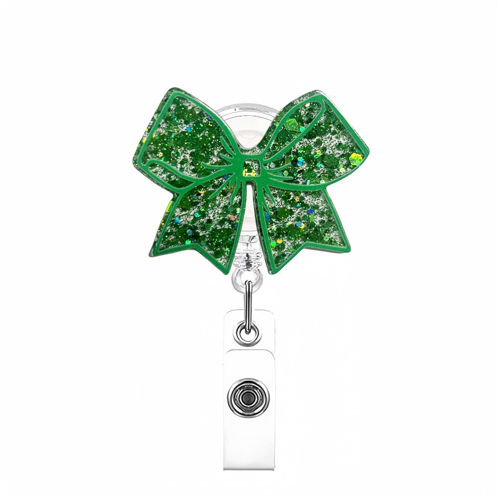 Name Badge Holder Acrylic Retractable Badge Reel Alligator Clip Badge Reel Cute For Hospital School Office