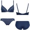 AMOSTYLE Daisy Shower Dream Bra Bra Shorts Set M008 E70M Size [AMOSTYLE] Non-Wired & (Navy)