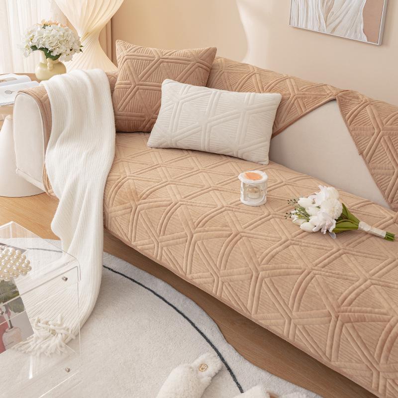 Подушка для дивана, зимняя плюшевая нескользящая четырехсезонная универсальная кожаная подушка для дивана, чехол для полотенец, тканевое полотенце на спинку