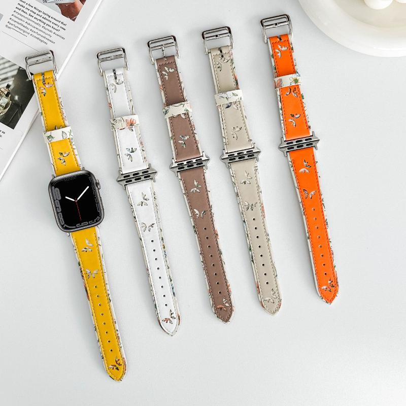 Кожаный ремешок для Apple Watch band 45мм 41мм 44мм 40мм 49мм 42мм Браслет-ремешок в стиле 'бабочка' iWatch Ultra 9 8 SE 7 6 5 4 3
