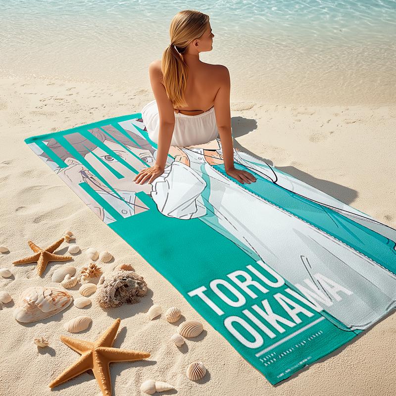 1pc Oikawa Tooru1 Beach Towel, Comfortable and Thick, and Swimming/Bath/Picnic/Camping Towel, Suitable for Seaside Beaches