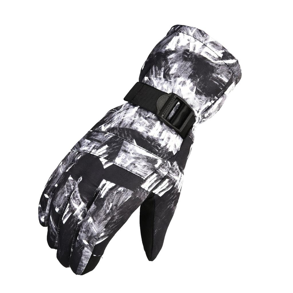 Зимние лыжные перчатки теплые мужские для активного отдыха для езды сенсорные перчатки водонепроницаемые и нескользящие на меху и утолщенные