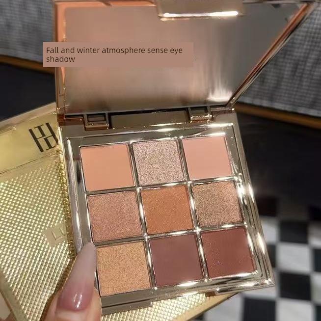 Lopeto Sky Mirror Velvet Eye Shadow Plate Long Lasting Color Rendering Pearl Orange Brown Earth Daily Matte Daily Light Makeup