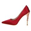 Comemore Metal Thin Heel High Heels Women Pumps 2025 Sexy Pointed Toe Ladies Shoes Wedding Woman Elegant Party Sandals
