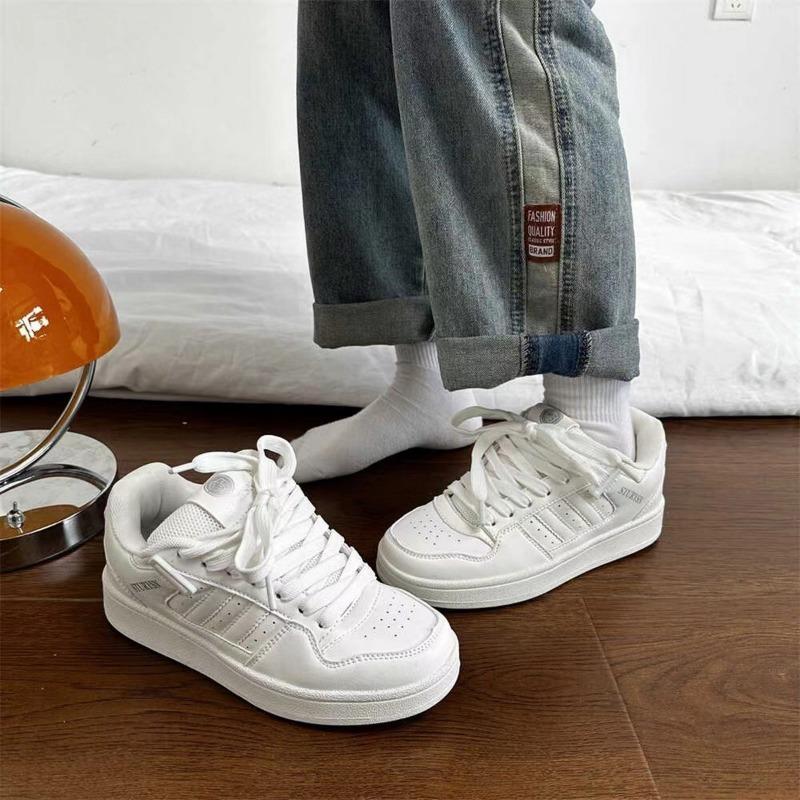 Модные женские туфли на толстой подошве 2024 года, летние новые стильные повседневные универсальные дышащие туфли для скейтбординга, удобная спортивная обувь