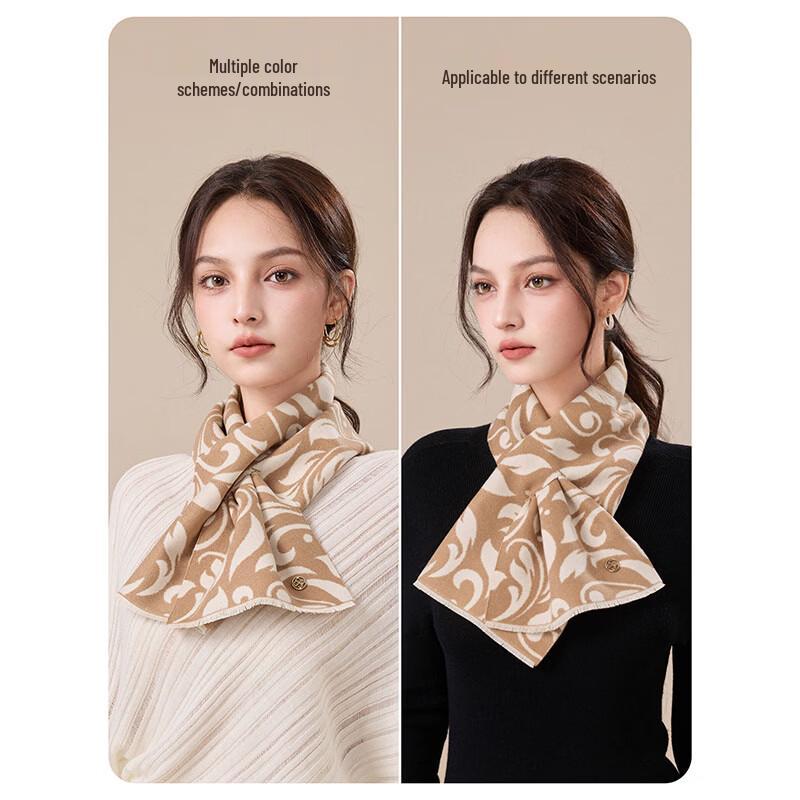 JIUMU Women's Mulberry Silk Winter Scarf