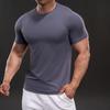 Summer Casual Short-sleeved T-shirt Fashion Sporty Slim Elastic Fitness Outdoor T-shirt Men