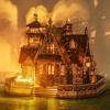 Funpola 3D деревянная головоломка Модель деревенского дома 251 деталь