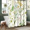 Plant and Floral Bathroom Shower Curtain Dwarf Waterproof Fabric Bathroom Curtain With 12 Hooks Sunflower Home Deco Free Ship