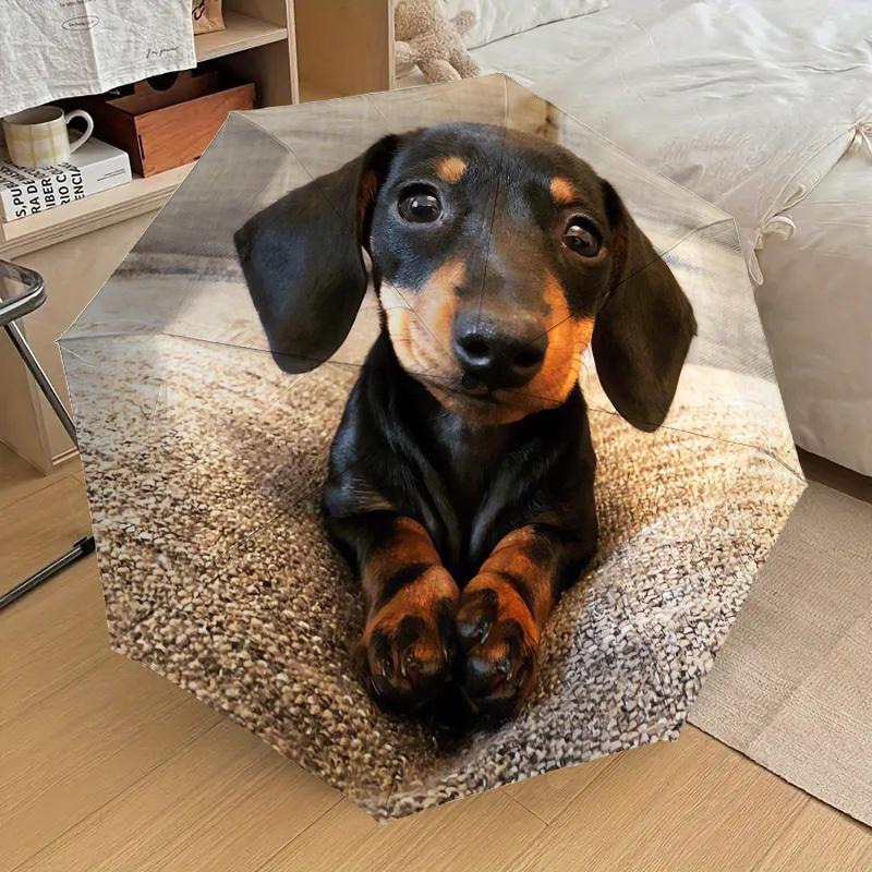 1pc Dachshund Paws Umbrella with Plastic Handle,Suitable for All Seasons Home Travel Outdoor UmbrellaDD1755