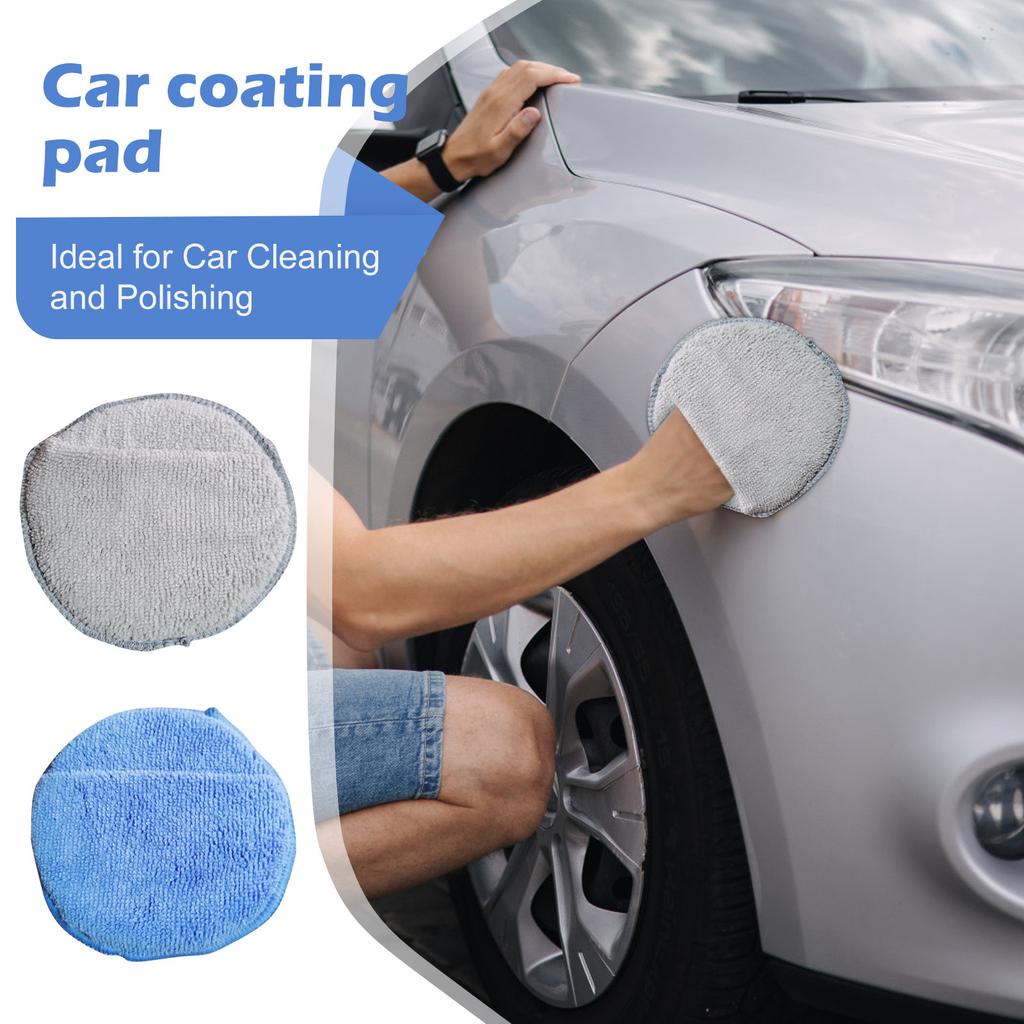Wax Applicator Pads, Microfiber Applicator Pad With Finger Pocket, Foam Car Wax Applicator Pad For Car Cleaning And Polishing