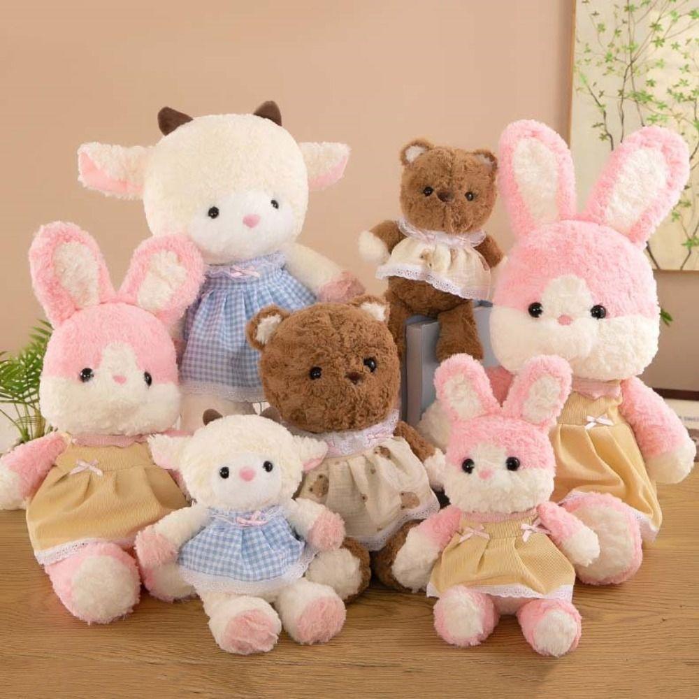 Волк Хаски Бегущий Мягкий Животный Костюм Платье Мягкая Кукла Кролик Медведь Мягкий Для Детей