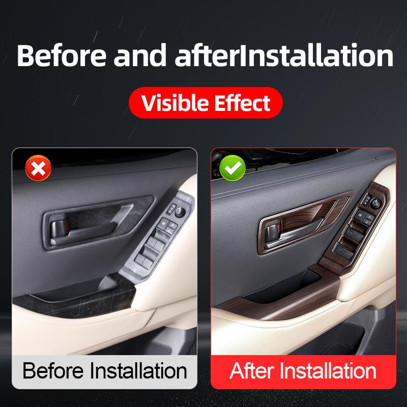 For 2021-2025 Toyota Land Cruiser 300 High Configuration Peach Wood Texture Interior Accessories LC300 Upgraded Modification