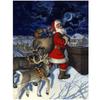 Рождественская алмазная живопись Санта-Клаус Мозаика Алмазная вышивка Олень ручной работы Подарок Настенные картины Искусство 30x40 см/12x16 дюймов